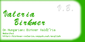 valeria birkner business card